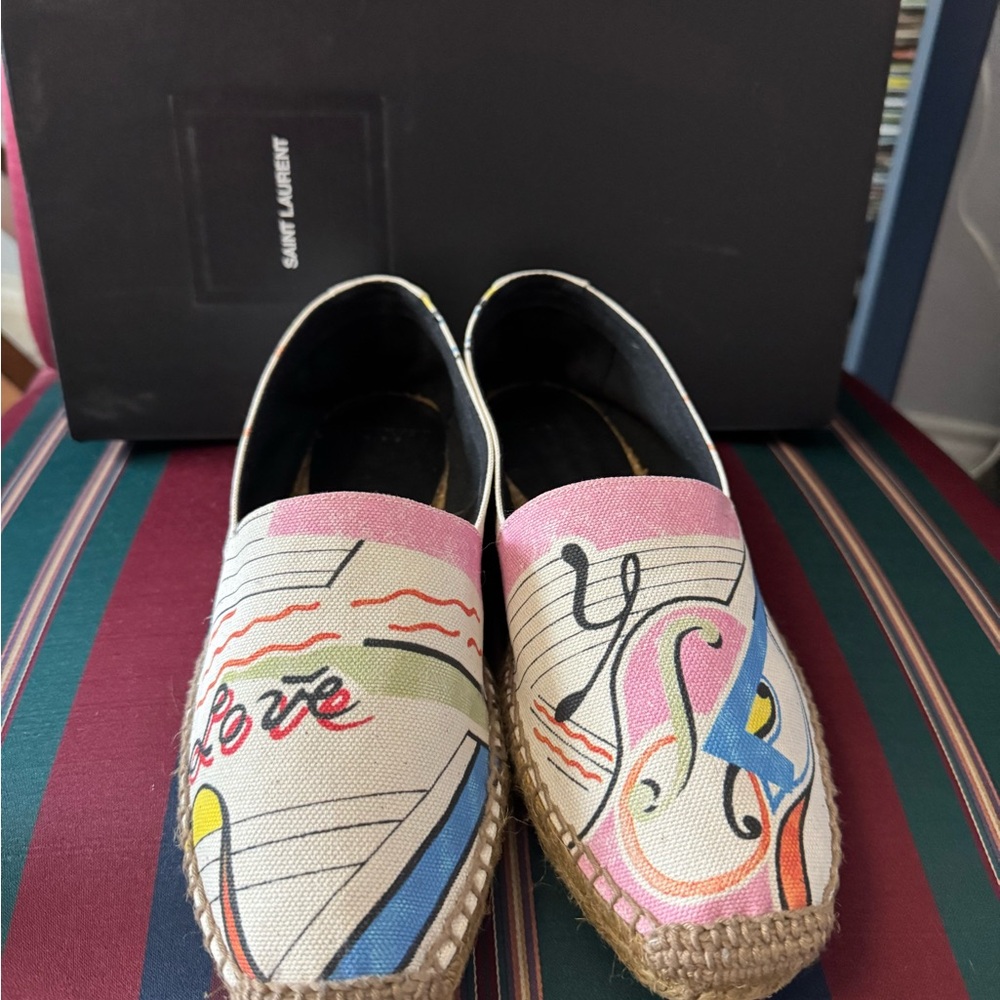 Yves Saint Laurent Perseo Canvas Espadrilles European Sz 41, US 10.5 or 10. New - Picture 4 of 16